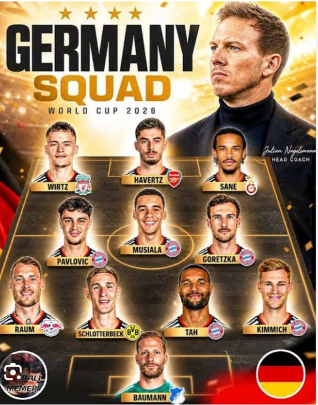 🚨🇩🇪🏆 GERMANY UNLEASH THE ULTIMATE WORLD CUP 2026 DREAM TEAM: MUSIALA’S MAGIC, WIRTZ’S GENIUS, KIMMICH’S LEADERSHIP AND A NEW GENERATION READY TO RECLAIM FOOTBALL’S BIGGEST PRIZE! 🔥⚽🌍