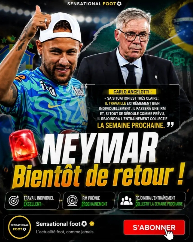 🚨💥 NEYMAR COMEBACK EARTHQUAKE: Carlo Ancelotti Drops Massive Update as Brazil’s Fallen Prince Closes In on His Long-Awaited Return — The Samba Superstar Is One Step Away from Reclaiming the Throne and Reviving Brazil’s World Cup Dream! 🇧🇷👑🔥⚽