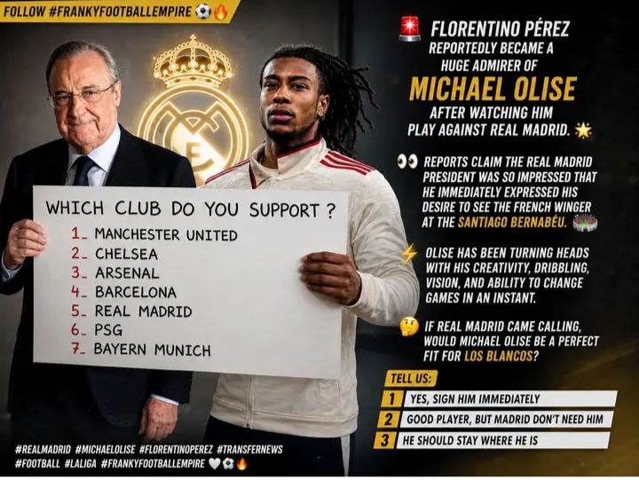 🚨💣 REAL MADRID TRANSFER EARTHQUAKE: Florentino Pérez Left Mesmerized by Michael Olise After Stunning Display Against Los Blancos — Bernabéu Dream Move Emerges as the French Wizard Explodes onto Madrid’s Radar!