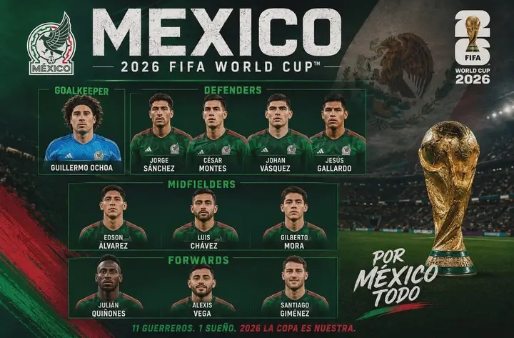🚨🇲🇽🏆 MEXICO’S WORLD CUP MISSION BEGINS: EL TRI UNLEASHES A FEARLESS SQUAD PACKED WITH PASSION, EXPERIENCE, AND FIREPOWER AS THE NATION DREAMS OF A HISTORIC 2026 GLORY ON HOME SOIL — BUT WHICH STAR WILL CARRY THE HOPES OF MILLIONS AND LEAD THE CHARGE FOR FOOTBALL IMMORTALITY? 🔥⚽👑
