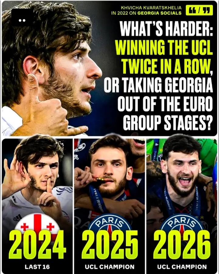 🚨🔥🔮 PROPHECY FULFILLED: KHVICHA KVARATSKHELIA CALLED HIS SHOT IN 2022 — PREDICTED GEORGIA’S EURO 2024 BREAKTHROUGH AND CHOSE BACK-TO-BACK UCL GLORY AS THE HARDER CHALLENGE… THEN WENT OUT AND ACHIEVED BOTH! 🇬🇪🏆🤯 ELITE MENTALITY, FEARLESS AMBITION, AND A WINNER’S DESTINY TURNED INTO REALITY!