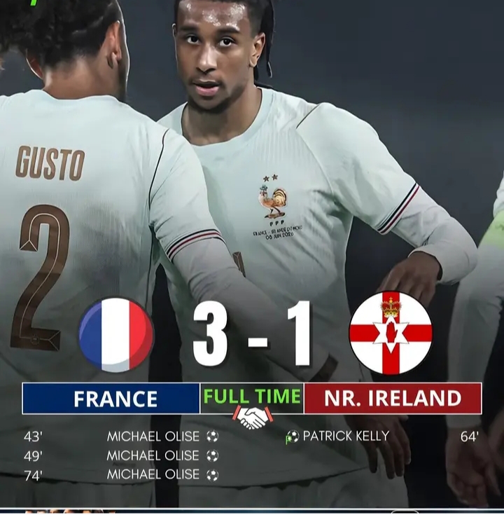 🚨🇫🇷🔥 OLISE’S HAT-TRICK MASTERCLASS SHAKES WORLD FOOTBALL! Michael Olise explodes with a devastating three-goal blitz to fire France past Northern Ireland 3-1, sending a chilling World Cup warning to every rival as Les Bleus unleash their newest attacking superstar on the global stage! ⚽⚡🏆👑