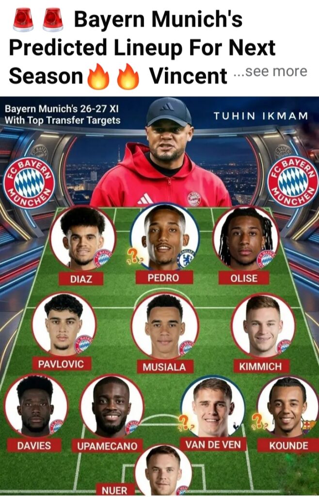 🚨💣🔴 BAYERN MUNICH’S 2026/27 SUPERTEAM REVEALED: VINCENT KOMPANY READY TO UNLEASH A FEARSOME NEW ERA! ⚡🏆 Star-Studded Dream XI Packed with World-Class Talent, Tactical Firepower, and Champions League Ambition Set to Send Shockwaves Across Europe as the Bavarian Giants Chase Total Football Domination! 🔥👑🇩🇪😱