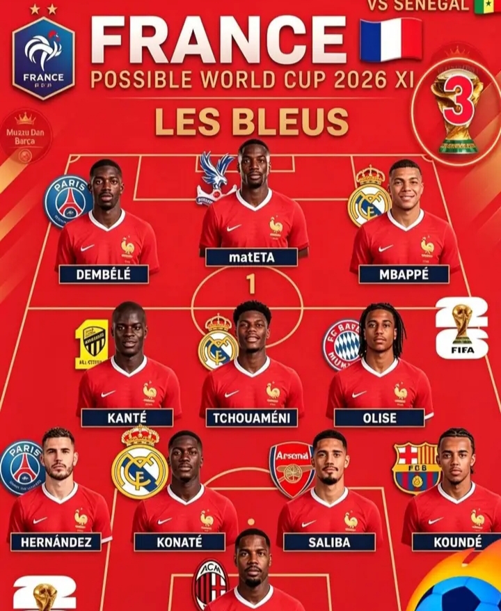 🚨💣🇫🇷 WORLD CUP SHOWDOWN BOMBSHELL! 👑🔥 FRANCE VS SENEGAL STARTING XI REVEALED — LES BLEUS’ STAR-STUDDED LINEUP COLLIDES WITH THE TERANGA LIONS IN A MASSIVE FOOTBALL BATTLE! ⚽🌍 Two nations, one stage, one mission: DOMINATE AND MAKE HISTORY! 🏆🔥