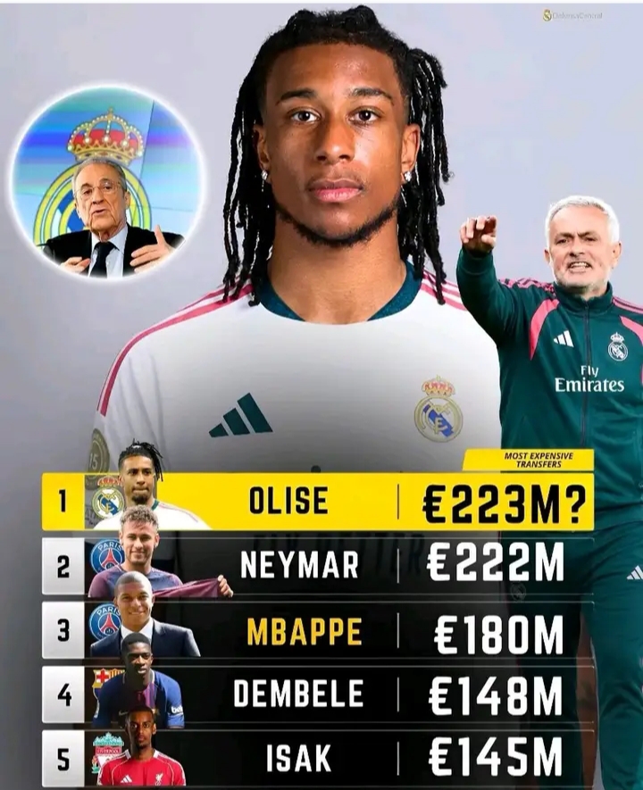 🚨💣🤍 £223M OLISE TRANSFER EARTHQUAKE! 👑🔥 REAL MADRID PREPARE A WORLD-RECORD BID FOR MICHAEL OLISE — Florentino Pérez Ready to SHATTER Neymar’s Historic Transfer Fee as Bayern Munich Face an Unthinkable Decision Over One of Football’s Most Electrifying Superstars! 💰⚽🌍😱