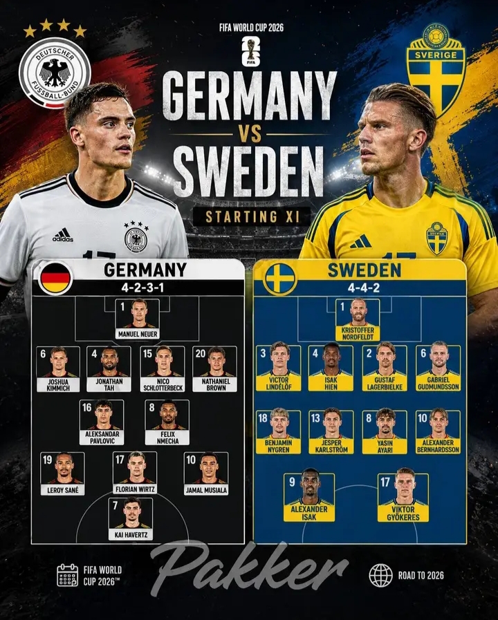 🚨💣🔥 WORLD CUP TITANS COLLIDE! 🇩🇪⚔️🇸🇪 GERMANY VS SWEDEN SHOCKER SET TO IGNITE THE TOURNAMENT! 🌍🏆 MUSIALA, WIRTZ, ISAK & GYÖKERES PREPARE FOR A HIGH-VOLTAGE SUPERSTAR SHOWDOWN AS TWO EUROPEAN GIANTS BATTLE FOR GLORY, PRIDE, AND A MASSIVE STATEMENT TO THE FOOTBALL WORLD! ⚡👑 WHO WILL DOMINATE THE NIGHT AND SEND SHOCKWAVES THROUGH WORLD CUP 2026? 😱🔥
