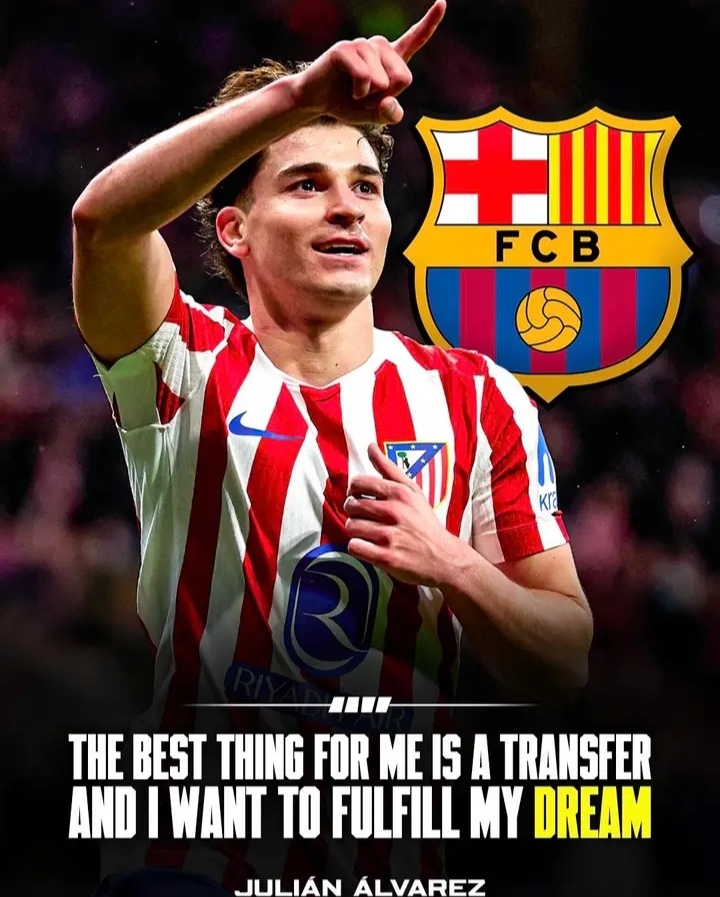 🚨💣🔥 TRANSFER EARTHQUAKE BOMBSHELL! 🇦🇷⚽ JULIÁN ÁLVAREZ BREAKS HIS SILENCE — “I WANT TO FULFILL MY DREAM!” 😱💙❤️ THE ATLETI STAR OFFICIALLY PUSHES FOR A BARCELONA MOVE AS HIS DESIRE TO LEAVE IS REVEALED! 💥👑 AFTER BARÇA’S SHOCKING €100M BID WAS REJECTED, THE SAGA NOW EXPLODES INTO A HIGH-STAKES SHOWDOWN BETWEEN TWO SPANISH GIANTS! 🌍🏆🔥