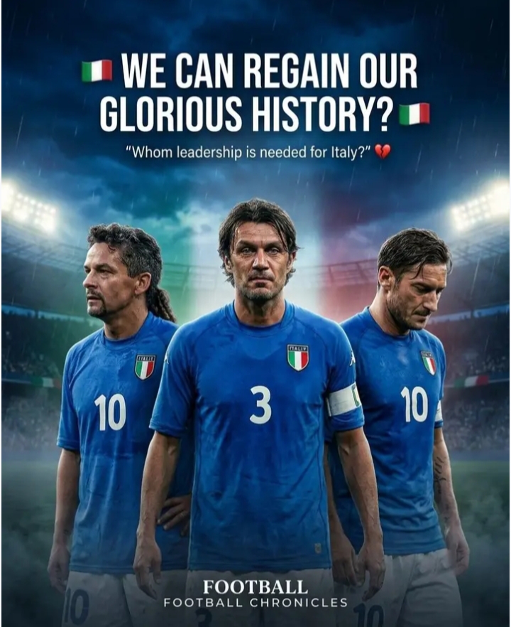 🚨💣🇮🇹 ITALY REBIRTH BOMBSHELL! 👑🔥 FROM BAGGIO TO MALDINI, FROM BUFFON TO TOTTI — THE LEGACY OF FOOTBALL ROYALTY REFUSES TO DIE! 😱🏆⚡ AFTER YEARS OF HEARTBREAK, THE AZZURRI ARE PREPARING A GLORIOUS RISE AS A NEW GENERATION EMERGES TO RESTORE ITALY’S PLACE AMONG THE KINGS OF WORLD FOOTBALL! 🌍💙🔥 FORZA AZZURRI — THE COMEBACK OF A GIANT MAY BE CLOSER THAN ANYONE IMAGINES! 👊🇮🇹💥