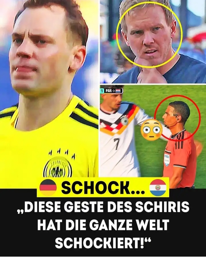 🚨💣 SCHIRI-SKANDAL ERSCHÜTTERT DIE FUSSBALLWELT! 😱🔥 EINE EINZIGE GESTE GEGEN MANUEL NEUER LÖST WELTWEITE EMPÖRUNG AUS – DEUTSCHE FANS RASTEN AUS, WÄHREND DIE KONTROVERSE EXPLODIERT! 🇩🇪⚽👀