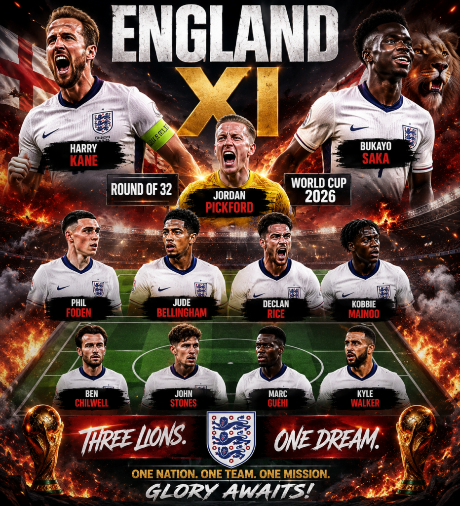 🚨💣 ENGLAND UNLEASH THEIR WORLD CUP SUPER TEAM! HARRY KANE LEADS A STAR-STUDDED XI INTO A DO-OR-DIE BATTLE AS THE THREE LIONS ROAR TOWARD KNOCKOUT GLORY! 🏆🦁🔥⚽