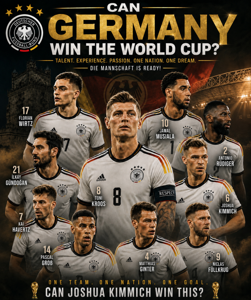 🚨💣🇩🇪 DEUTSCHLANDS WM-REVOLUTION: KANN DIE NEUE DFB-GENERATION DEN WELTPOKAL ZURÜCKEROBERN? 🏆🔥 KIMMICH, MUSIALA, WIRTZ & CO. JAGEN DEN FÜNFTEN STERN – DIE FUSSBALLWELT FRAGT: KEHRT DIE DEUTSCHE MASCHINE AUF DEN THRON ZURÜCK? 👑⚡