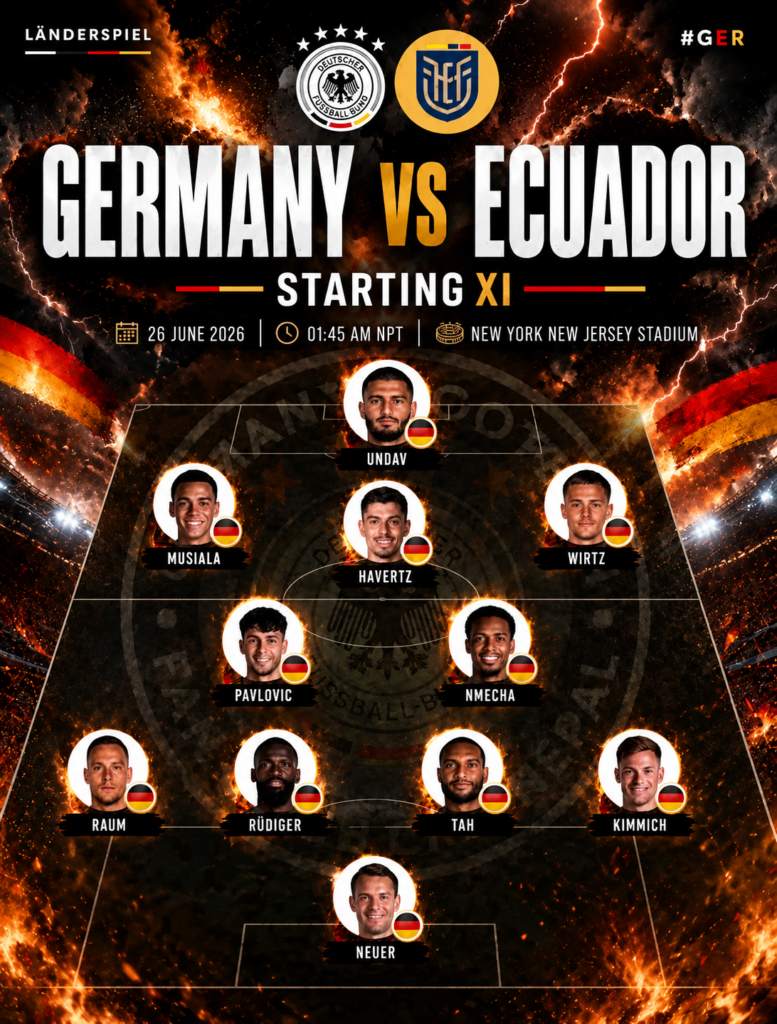🚨💣🇩🇪⚔️🇪🇨 GERMANY vs ECUADOR BOMBSHELL! 👑🔥 WORLD CUP GROUP FINALE ERUPTS AS NAGELSMANN’S UNSTOPPABLE DIE MANNSCHAFT COLLIDES WITH ECUADOR’S FEARLESS WARRIORS IN A HIGH-VOLTAGE BATTLE FOR SUPREMACY — ONE TEAM SEEKS DOMINANCE, THE OTHER DREAMS OF SHOCKING THE WORLD! 😱⚽🏆🌍⚡🔥