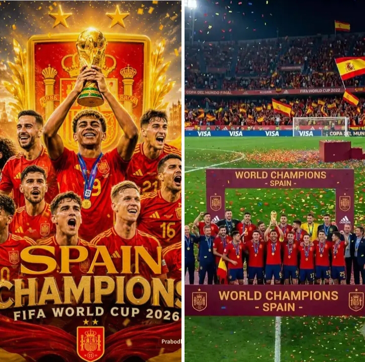 🏆🇪🇸 WORLD CHAMPIONS! SPAIN CONQUERS THE 2026 FIFA WORLD CUP AFTER A MAGNIFICENT DISPLAY OF COURAGE, PASSION, AND FOOTBALLING BRILLIANCE—LA ROJA FIGHTS UNTIL THE FINAL WHISTLE TO DEFEAT EVERY CHALLENGE, ETCH THEIR NAMES INTO HISTORY, AND LIFT THE MOST COVETED TROPHY IN WORLD FOOTBALL! GLORY BELONGS TO SPAIN! ❤️💛🏆🔥