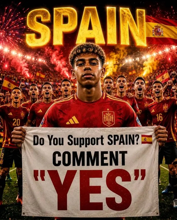 🇪🇸🔥 SPAIN STANDS UNITED! FROM UNBREAKABLE PASSION TO FEARLESS DETERMINATION, LA ROJA CONTINUES TO INSPIRE MILLIONS OF FOOTBALL FANS AROUND THE WORLD—IF YOU BELIEVE IN SPAIN’S GLORIOUS LEGACY, WORLD-CLASS TALENT, AND CHAMPIONSHIP MENTALITY, SHOW YOUR PRIDE, RAISE THE RED AND GOLD, AND COMMENT “YES” TO STAND WITH THE SPANISH NATIONAL TEAM! VAMOS ESPAÑA! ❤️💛🏆⚽
