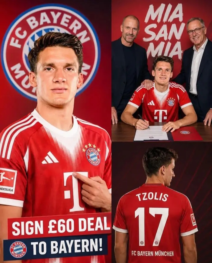🚨 EILMELDUNG: FC BAYERN MÜNCHEN SCHLÄGT ZU! Christos Tzolis für sensationelle 60 Millionen Pfund verpflichtet – Fünfjahresvertrag bis 2031!