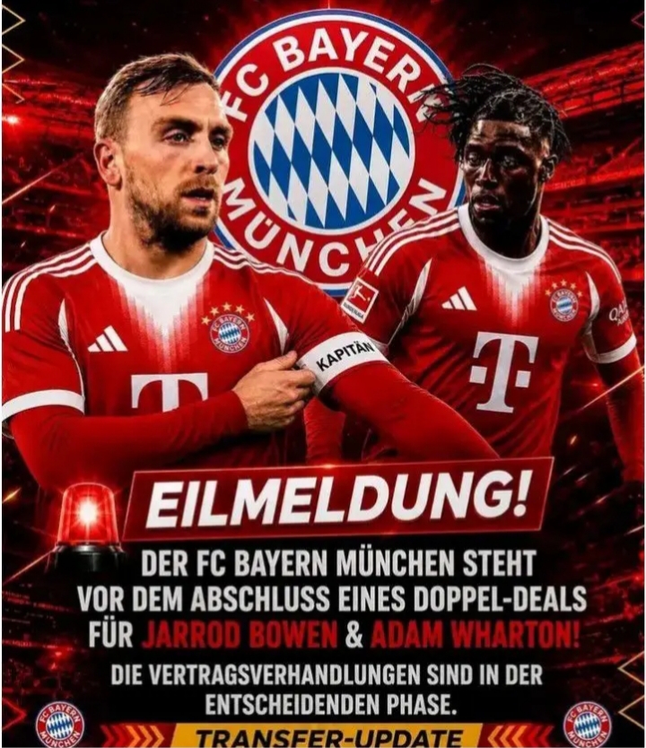 🚨 BAYERN-DOPPELSCHLAG! Vincent Kompany plant Mega-Transfer-Coup: Jarrod Bowen und Adam Wharton im Visier – Offensive und Mittelfeld bekommen englischen Power-Boost für die neue Saison! 🔴⚪💣