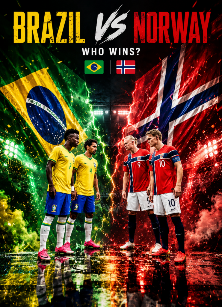 🚨💣 WORLD CUP COLLISION OF THE TITANS! Brazil and Norway Go Head-to-Head in an Explosive Knockout Showdown as Erling Haaland Leads a Fearless Viking Charge Against the Samba Giants in a Winner-Takes-All Battle for Football Immortality! 🇧🇷🔥⚔️🇳🇴⚽